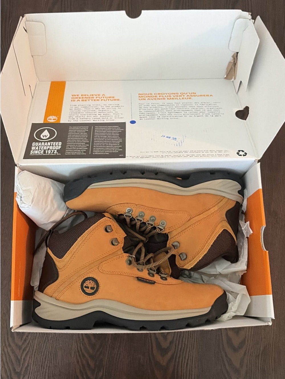 Timberland Men's Wheat and Brown Leather Hiking Boots